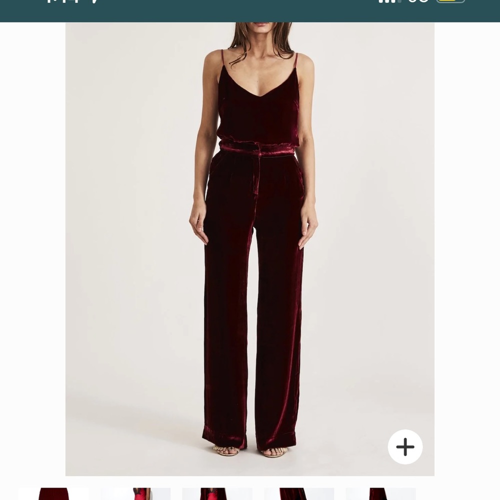 NWOT Sleeping with Jacques Wine Velvet Bottom. Size 1